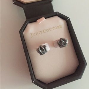 Juicy Couture crown stud earrings